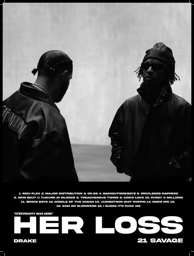 Drake/21 Savage - Her Loss – The College Poster Sale Company