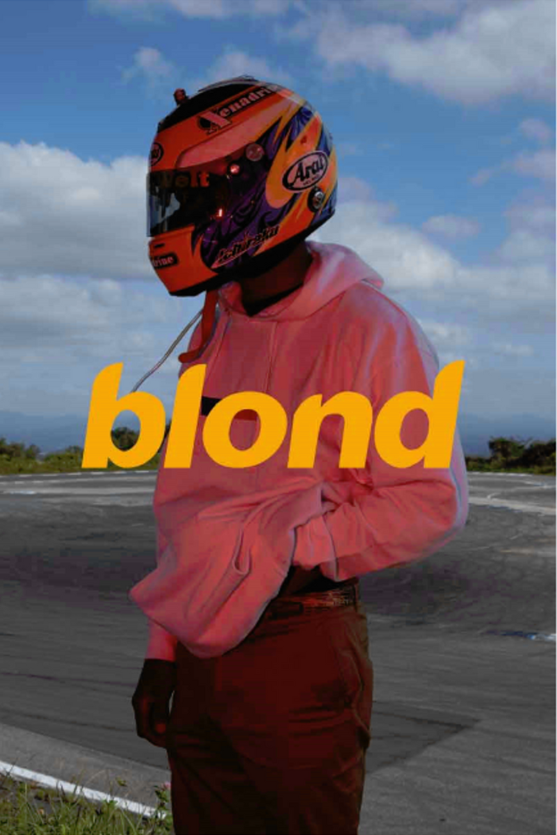 blond motorcycle helmet Frank Ocean