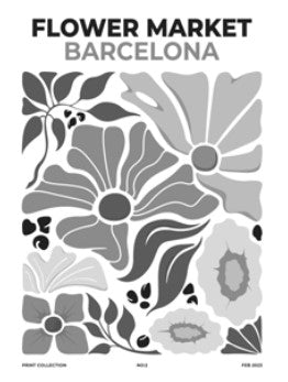 Flower Market Barcelona B&W