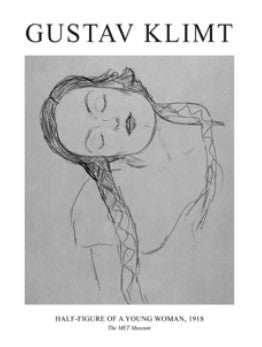 KLIMT - HALF FIGURE B&W