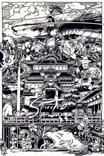 SPIRITED AWAY B&W