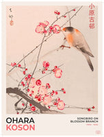 SONGBIRD ON BLOSSOM BRANCH