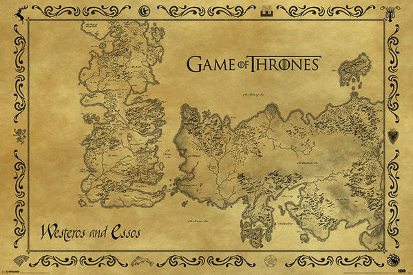 Game of Thrones - Antique Map