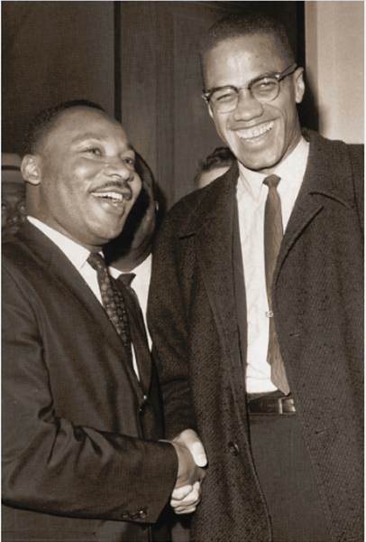 Martin Luther King & Malcolm X - Handshake