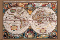 17TH CENTURY WORLD MAP