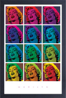 Marilyn Monroe Pop Art Square Framed Gelcoat
