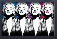 Marilyn Monroe Color Lips Framed Gelcoat