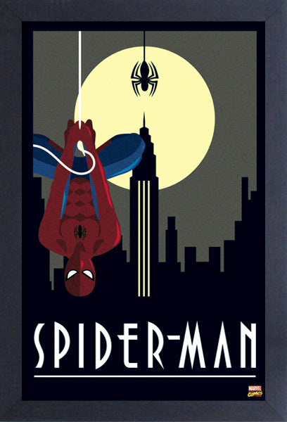 Spiderman Art Deco Framed Gelcoat