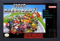 Super Mario Kart Video Game Framed Gelcoat