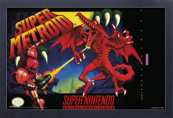 Nintendo Super Metroid Framed Gelcoat