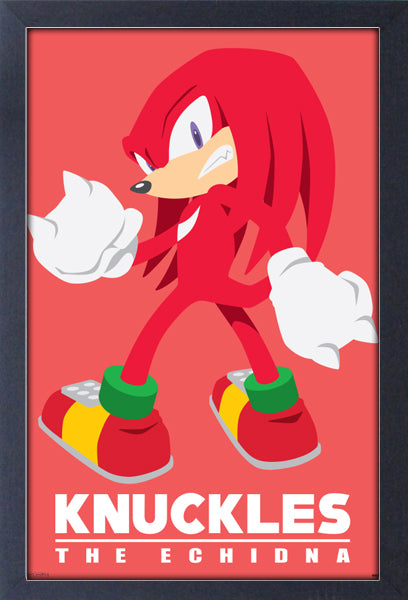 Sonic Moder Character Knuckles Framed Gelcoat